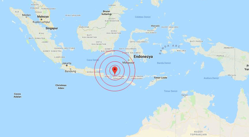 Endonezya'da 6,9 büyüklüğünde deprem