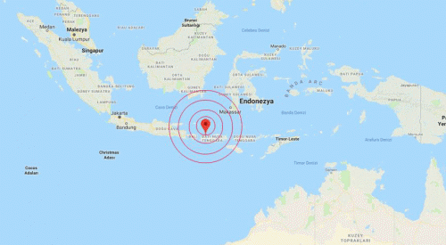 Endonezya'da 6,9 büyüklüğünde deprem