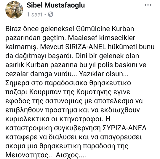 Milletvekil Mustafa Mustafa'dan Gümülcine Kurban Pazarı'ndaki skandal hakkında açıklama