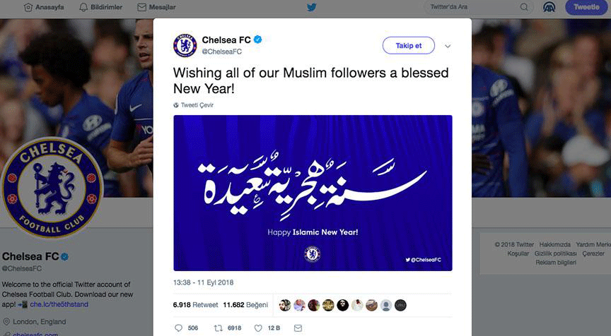 Chelsea hicri yeni yılı kutladı