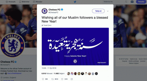 Chelsea hicri yeni yılı kutladı