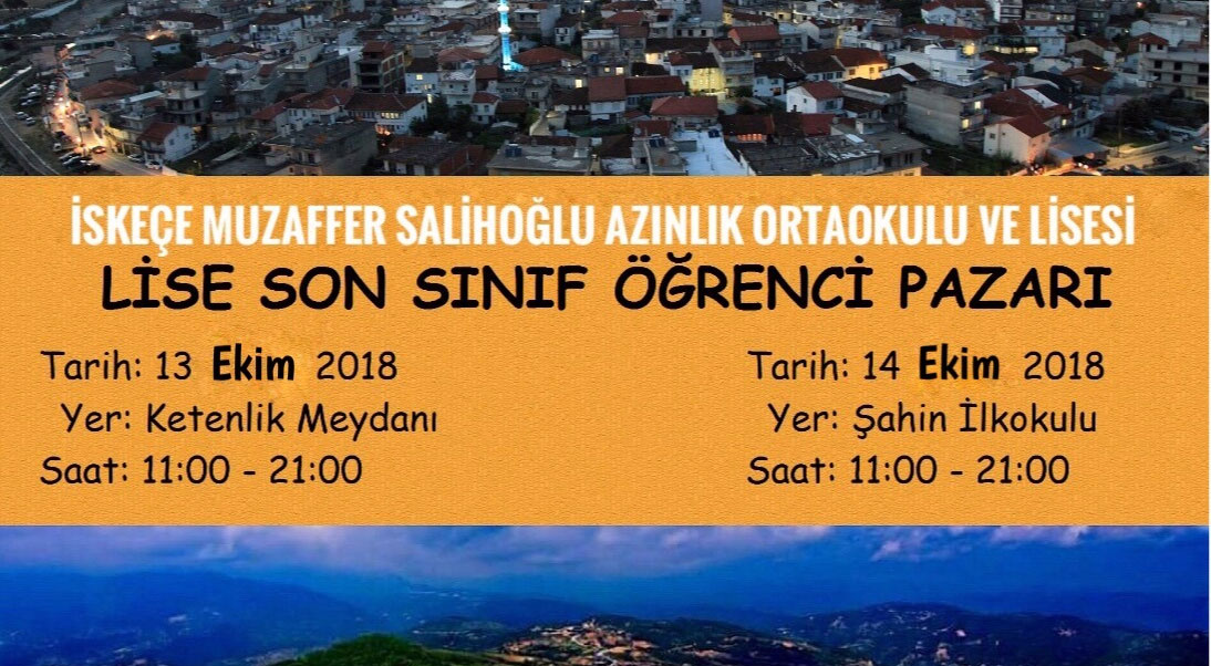 Azınlık Lisesi son sınıf öğrencileri Ketenlik ve Şahin'de öğrenci pazarı düzenliyor