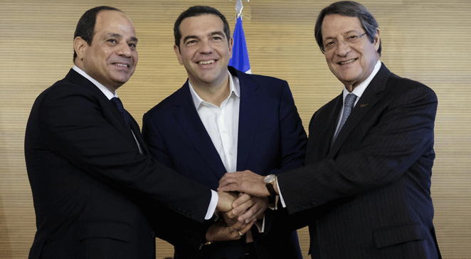 Girit'te diktatör Sisi, Çipras ve Anastasiadis zirvesi