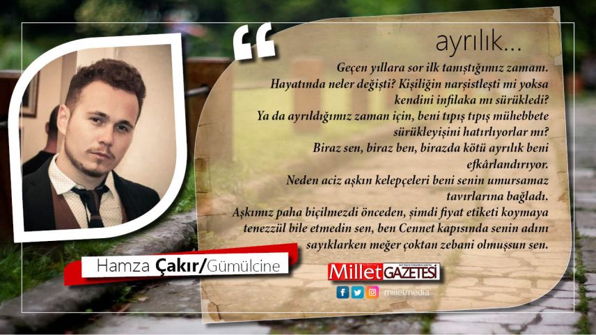 Şiir | Hamza Çakır - Ayrılık