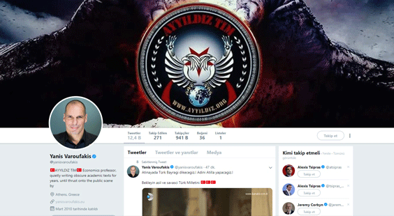 Varoufakis 'Ayyıldız Tim' tarafından hacklendi