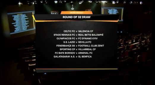 UEFA Avrupa Liginde eşleşmeler belli oldu