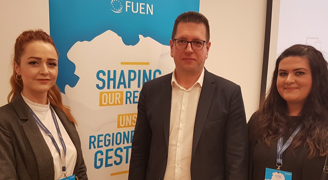 Meltem Giritli ve Aycan Ömer, FUEN’in “Avrupa’daki Azınlık Bölgeleri” forumuna katıldı
