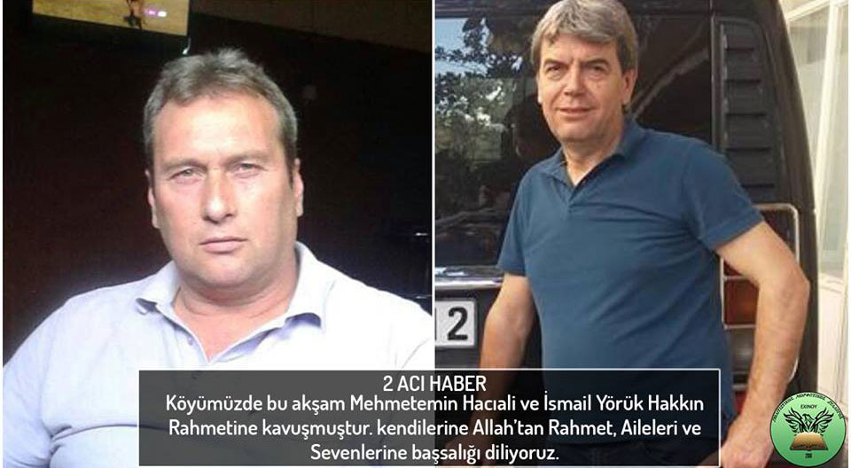 Şahin köyü iki acı haberle sarsıldı