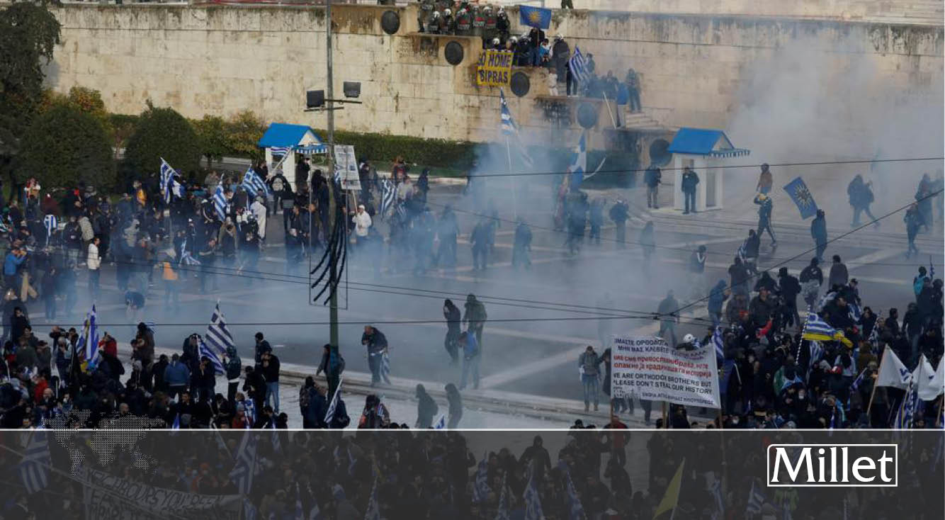 Atina'da olaylı 'Makedonya' gösterisi