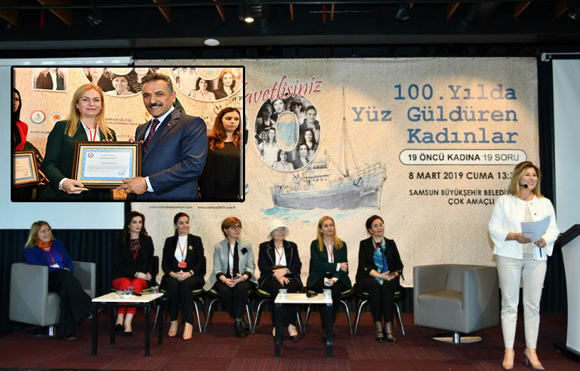 Sibel Mustafaoğlu Samsun’da ödül aldı