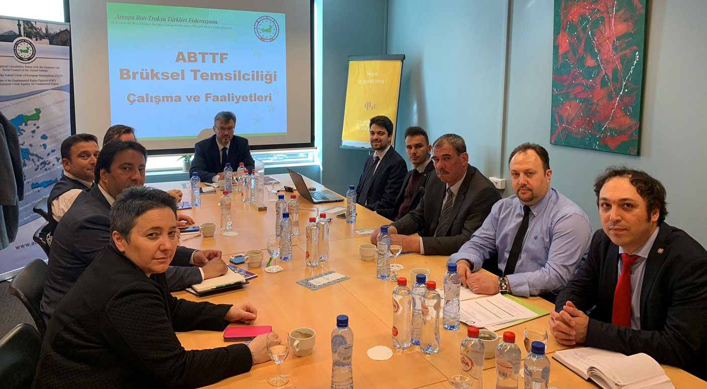Batı Trakya Türk basını mensupları ABTTF Brüksel Temsilciliği’ni ziyaret etti