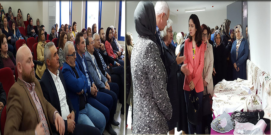 "El Sanatları, Dikiş ve Nakış" kursların yılsonu sergisi düzenlendi