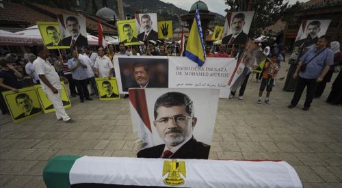 Saraybosna'da 'Muhammed Mursi' için gösteri