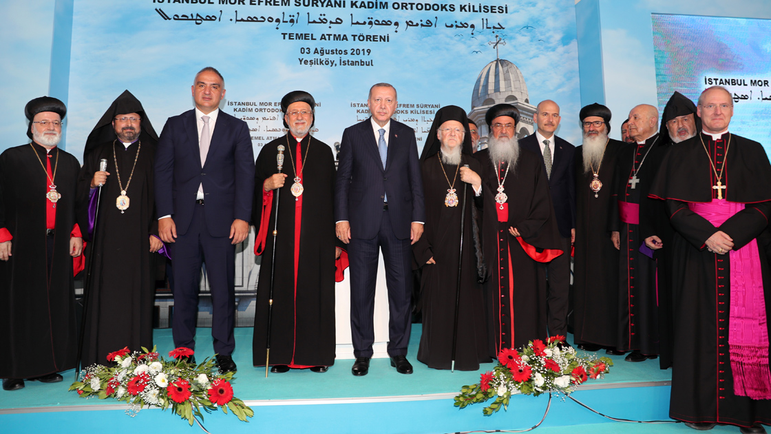 Cumhurbaşkanı Erdoğan Süryani Kilisesinin temelini attı