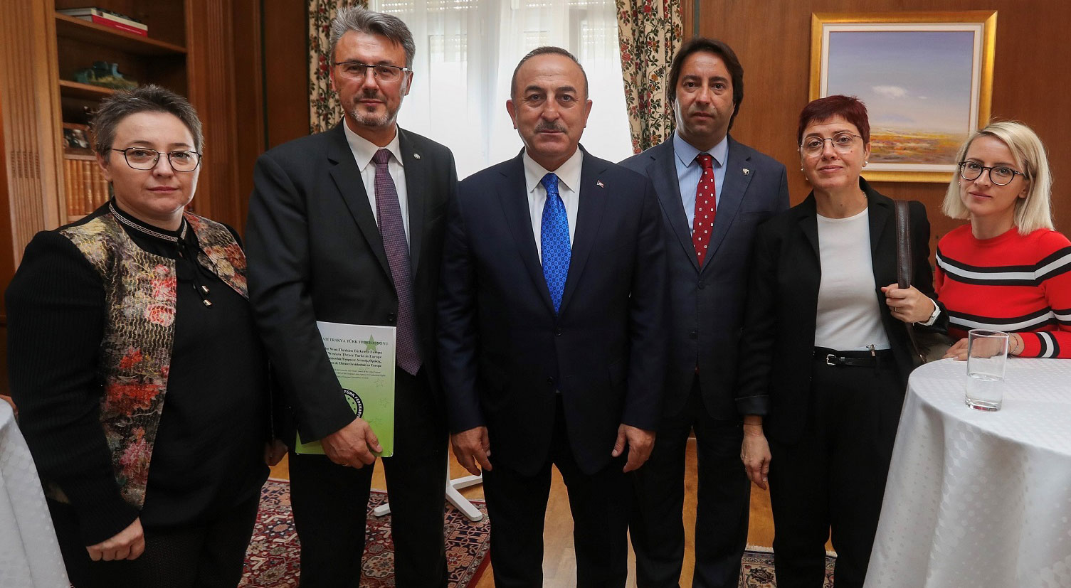 Strazburg’da T.C. Dışişleri Bakanı Mevlüt Çavuşoğlu ile görüştüler