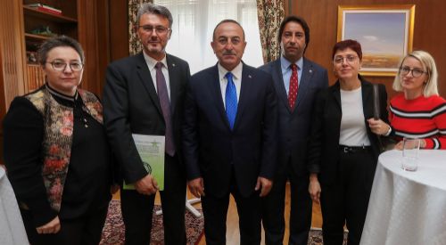 Strazburg’da T.C. Dışişleri Bakanı Mevlüt Çavuşoğlu ile görüştüler