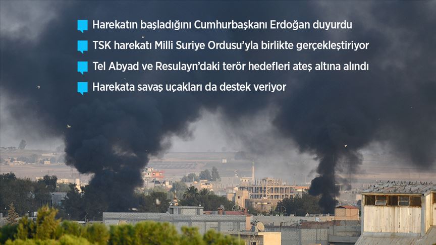 Türkiye'nin Barış Pınarı Harekatı başladı: Terör hedefleri imha ediliyor