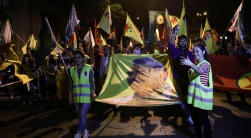 Türkiye'nin Atina Büyükelçiliği önünde YPG/PKK eylemi