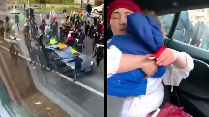 PKK yandaşları içinde bebek bulunan araca saldırdı