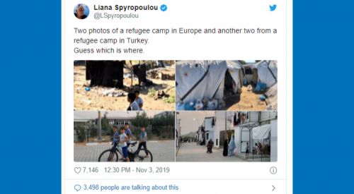 Yunan basını Türkiye'deki mülteci kamplarını öven Spiropulu'yu hain ilan etti