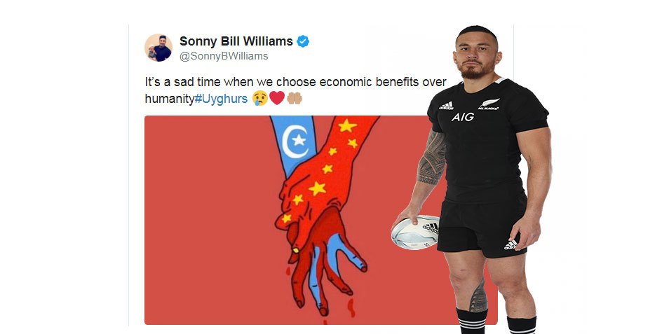 Yeni Zelandalı ragbici Williams'tan Uygur Türklerine destek