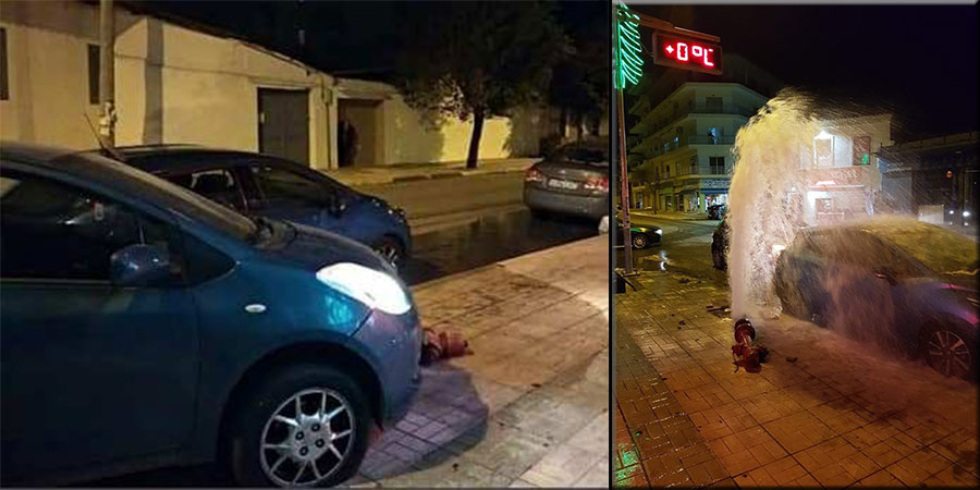 Gümülcine'de virajı alamayan şoför itfaiye vanasına çarptı