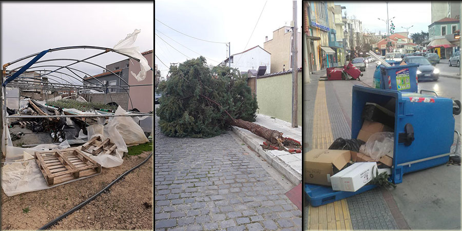 Şiddetli rüzgar Rodop bölgesinde zararlara neden oldu