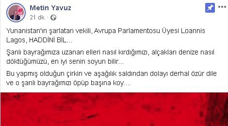 Türk vekilden ırkçı Yunan vekiline: Haddini bil