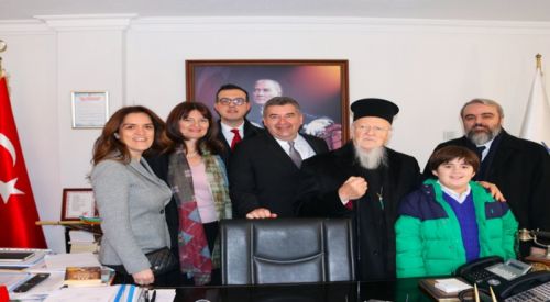 İstanbul Rum Patriği'nden Çeşme Belediye Başkanı Oran'a ziyaret
