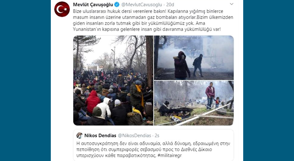 Çavuşoğlu: Yunanistan, kapısına gelenlere insan gibi davranmalıdır