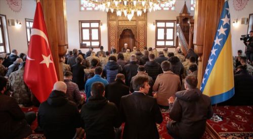 Saraybosna'da İdlib'de şehit olan Mehmetçik için gıyabi cenaze namazı