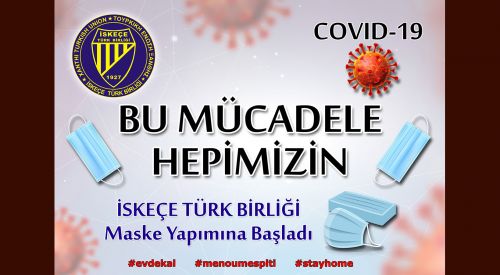 İskeçe Türk Birliği maske yapımına başladı