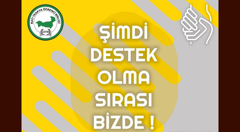Batı Trakya Öğrenci Birliği'nden örnek davranış
