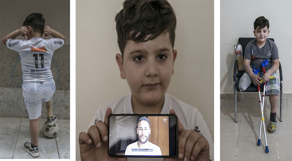 Futbolcu Neymar, engelli Suriyeli çocuğa teşekkür etti