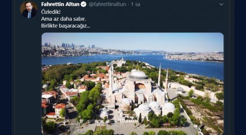 Fahrettin Altun'un Ayasofya paylaşımı heyecanlandırdı!