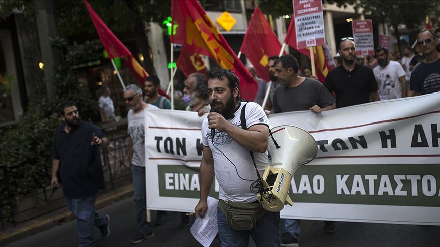 Yunanistan'da gösterileri kısıtlama tasarısı protesto edildi