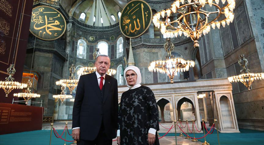 Erdoğan'dan Ayasofya-i Kebir Cami-i Şerifi paylaşımı