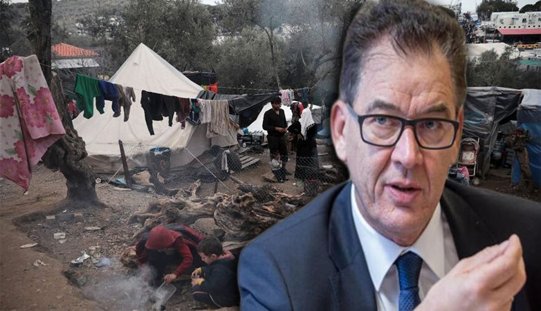 Midilli Adası'ndaki sığınmacı kampına Alman Bakan'dan tepki