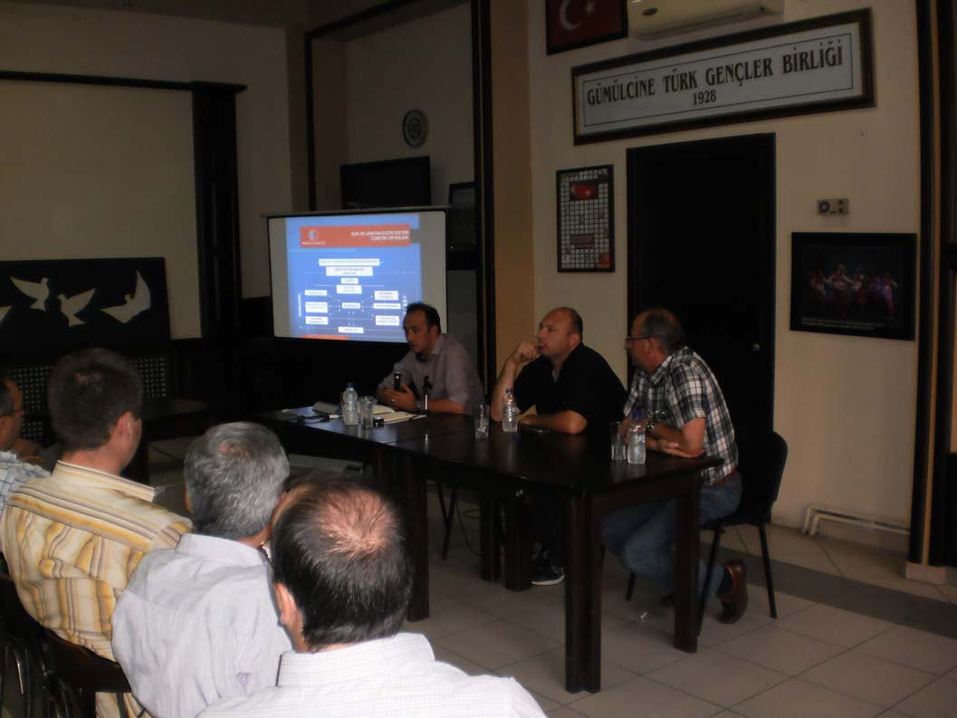 ESKİŞEHİR ANADOLU ÜNİVERSİTESİ YETKİLİLERİ GÜMÜLCİNE’DE SEMİNER VERDİ