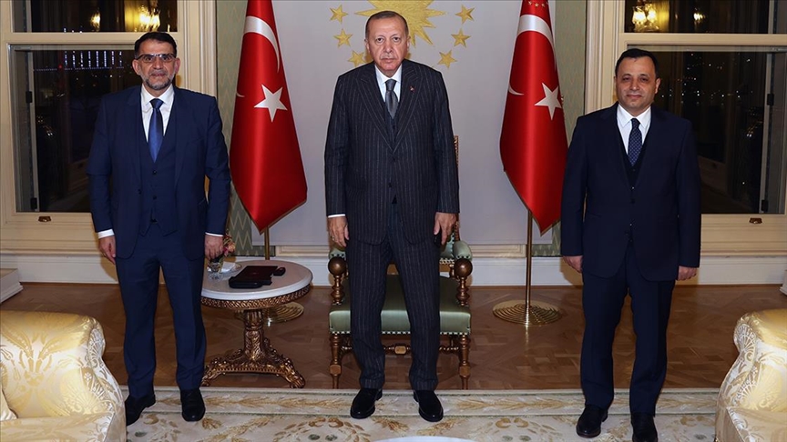 Erdoğan, K. Makedonya Anayasa Mahkemesi Başkanı Salih Murat'ı kabul etti