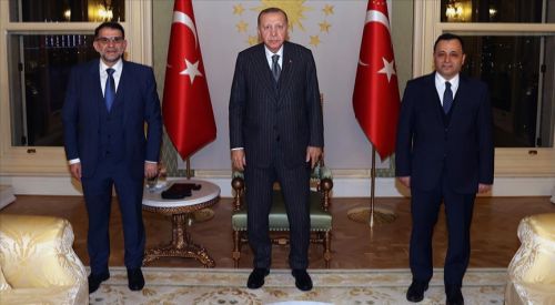 Erdoğan, K. Makedonya Anayasa Mahkemesi Başkanı Salih Murat'ı kabul etti