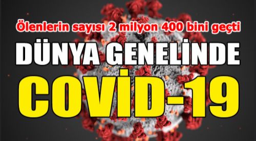 Kovid-19'dan ölenlerin sayısı 2 milyon 400 bini geçti