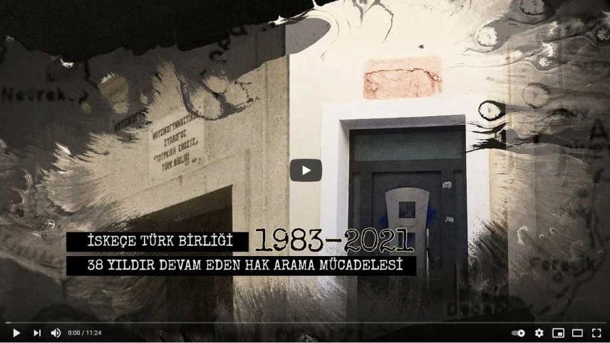 İskeçe Türk Birliği'nin 38 yıllık hak arama mücadelesi kısa filmle anlatıldı