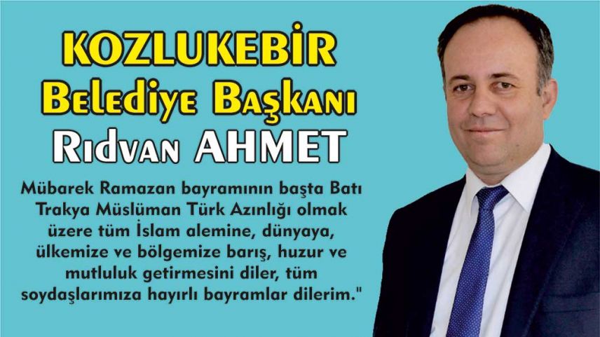 Kozlukebir Belediye Başkanı Rıdvan AHMET soydaşların Ramazan bayramını kutladı