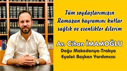 Av. Cihan İMAMOĞLU soydaşların bayramını kutladı
