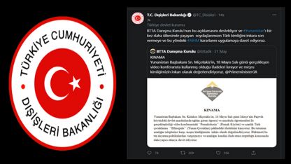 Türkiye: 'Yunanistan'ı Türk kimliğini inkara son vermeye davet ediyoruz'