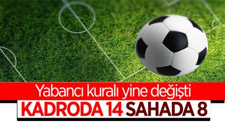 TFF'den yabancı sayısı kararı