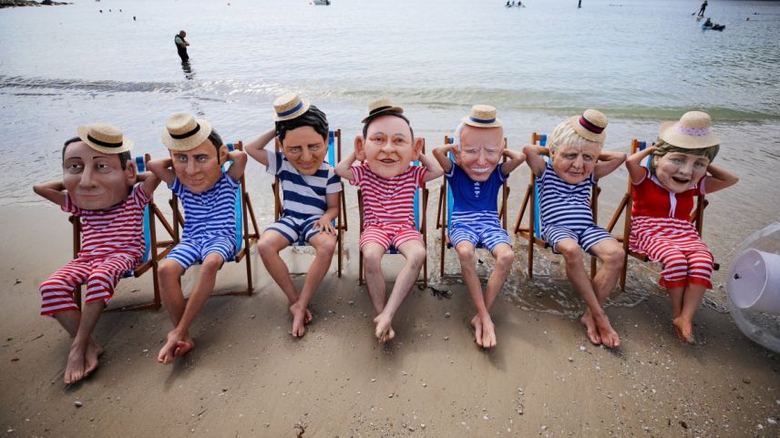 G7 Zirvesi'nde iklim değişikliği protestosu