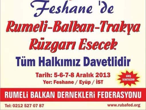 FESHANE’DE 5-6-7-8 ARALIK’TA RUMELİ, BALKAN VE TRAKYA RÜZGÂRI ESECEK