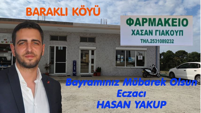 Eczacı Hasan YAKUP'tan bayram tebriği